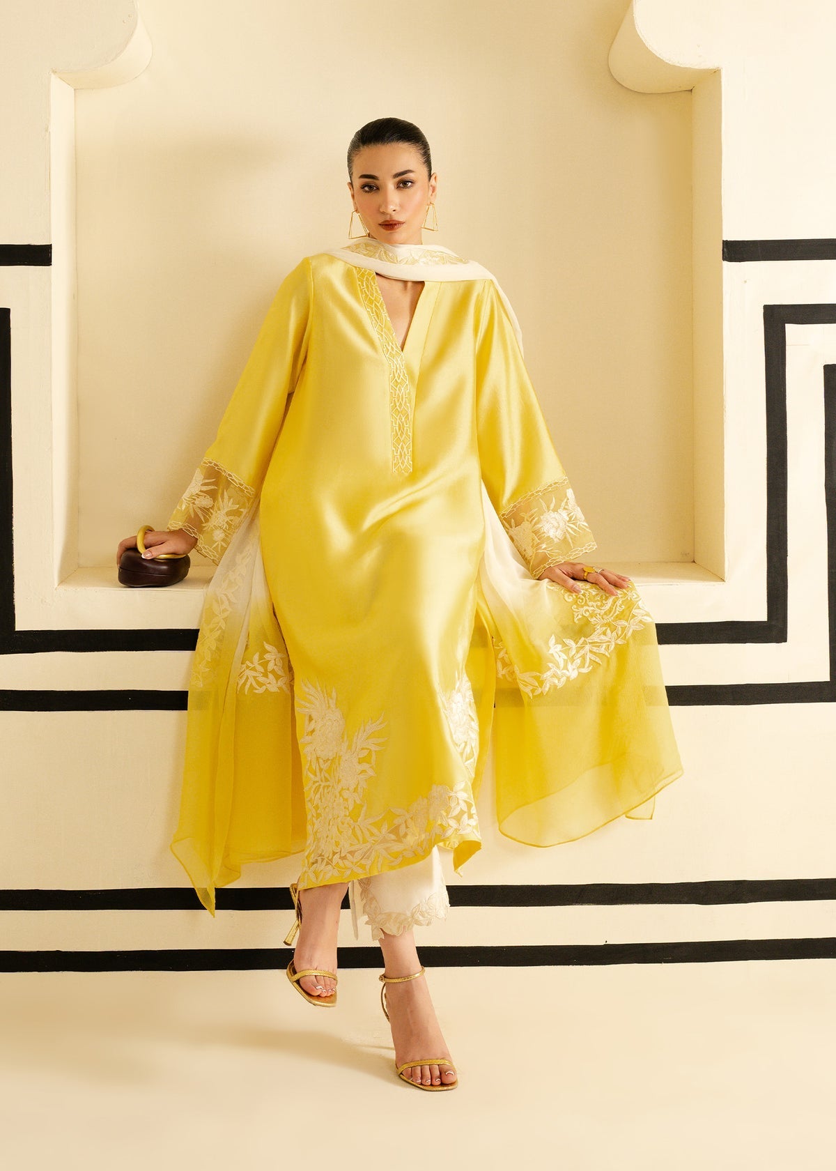 Mahgul | Nooreh Luxe | Sunlit Veil -  Mahgul Ladies Clothes - Original Designer Dress - House of Maryam