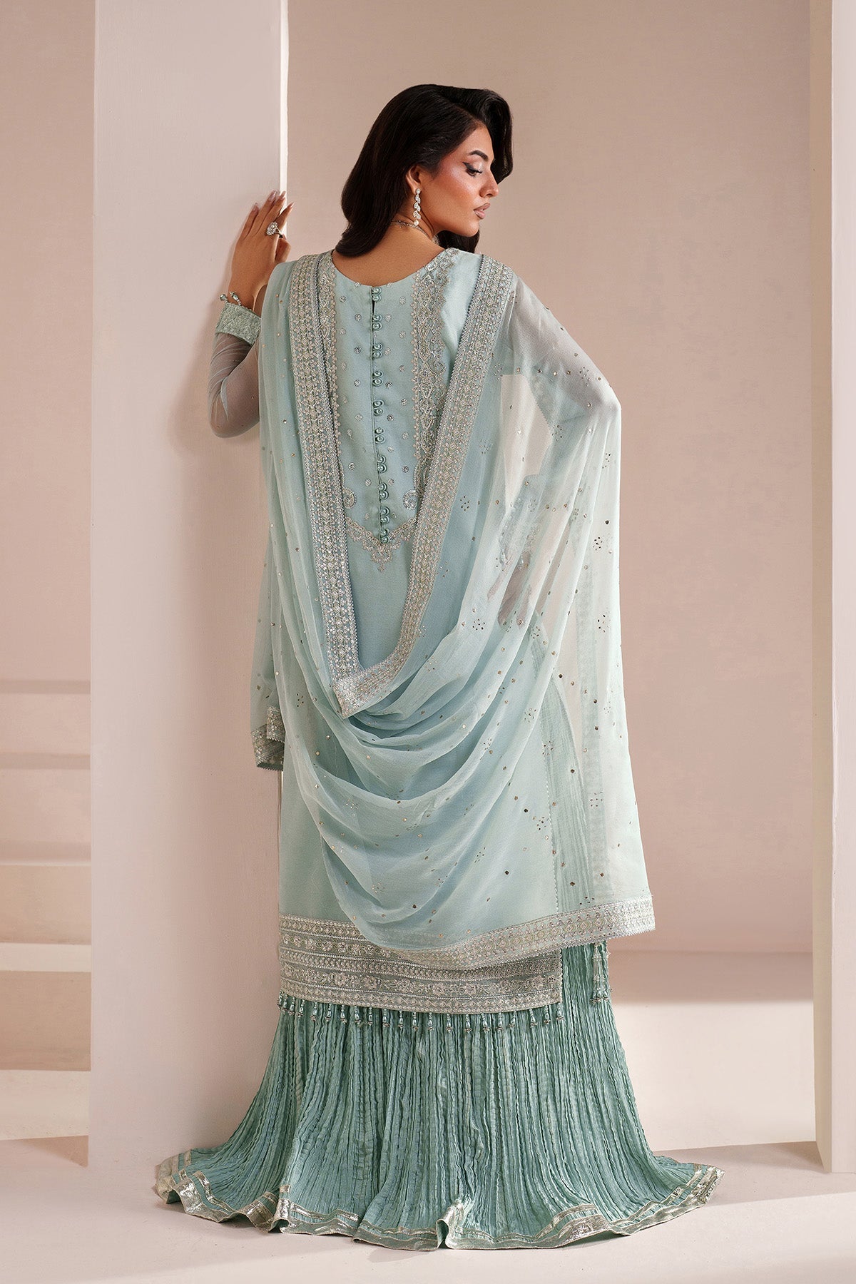 Alizeh | Aymal Handcrafted Luxury Formals | AF-BHM-4063-Azure, image 2