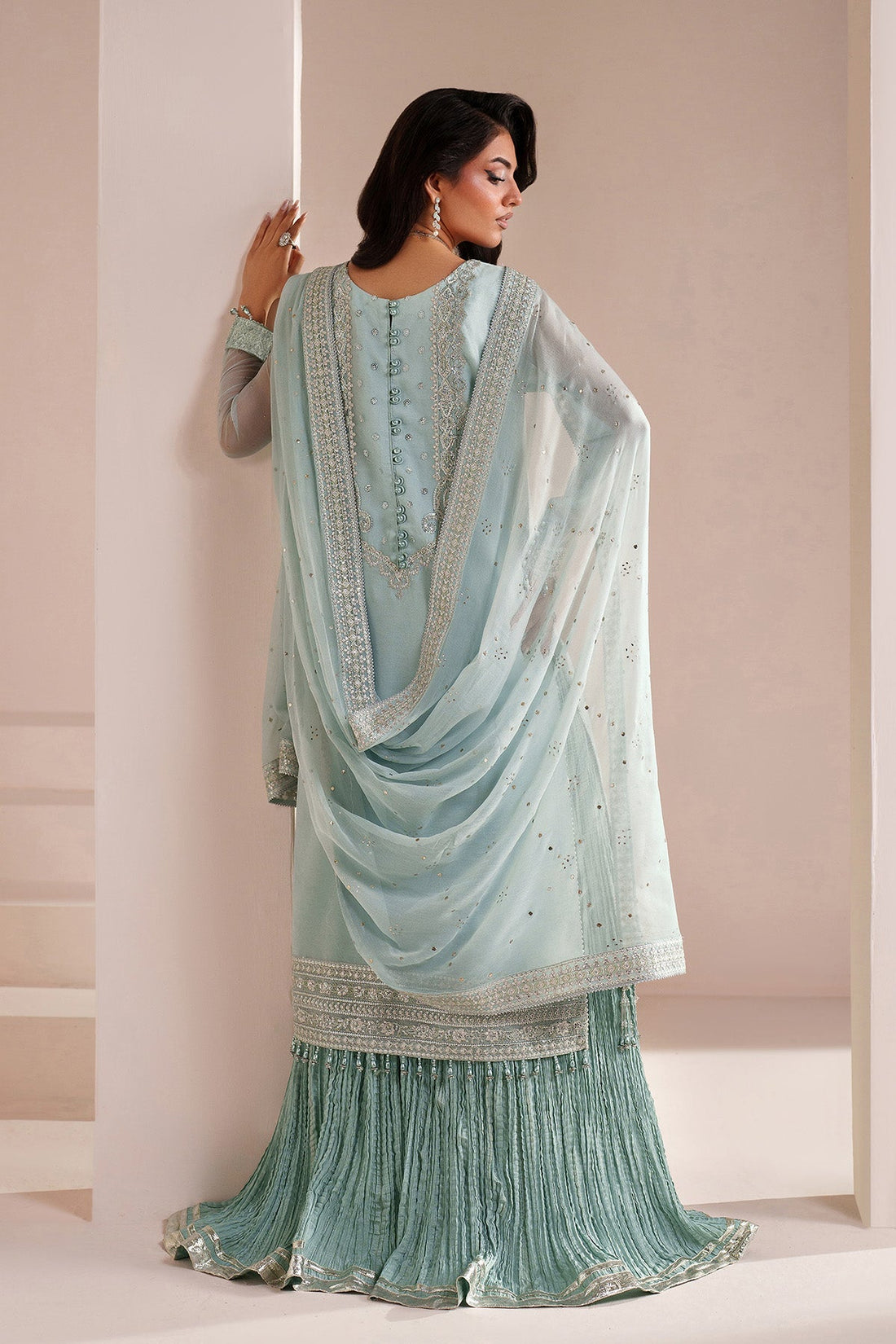 Alizeh | Aymal Handcrafted Luxury Formals | AF-BHM-4063-Azure