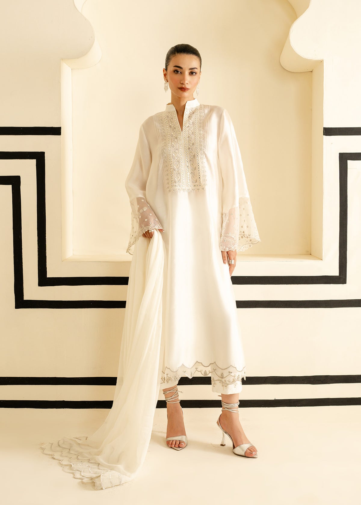 Mahgul | Nooreh Luxe | Ivory Grace -  Mahgul Ladies Clothes - Original Designer Dress - House of Maryam
