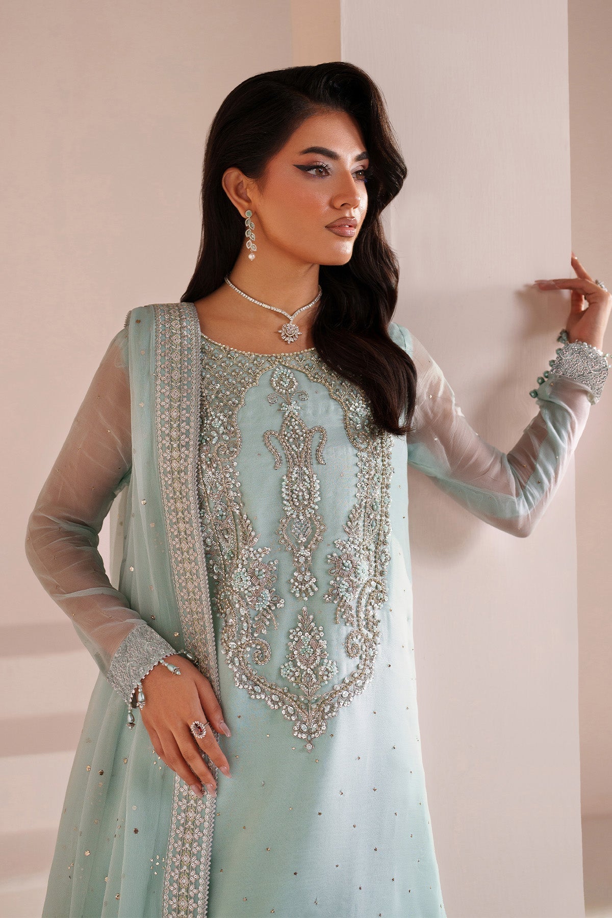 Alizeh | Aymal Handcrafted Luxury Formals | AF-BHM-4063-Azure, image 3