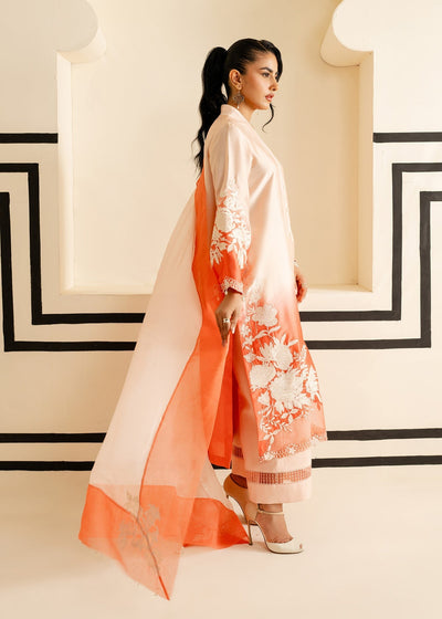 Mahgul | Nooreh Luxe | Ombré Coral -  Mahgul Ladies Clothes - Original Designer Dress - House of Maryam