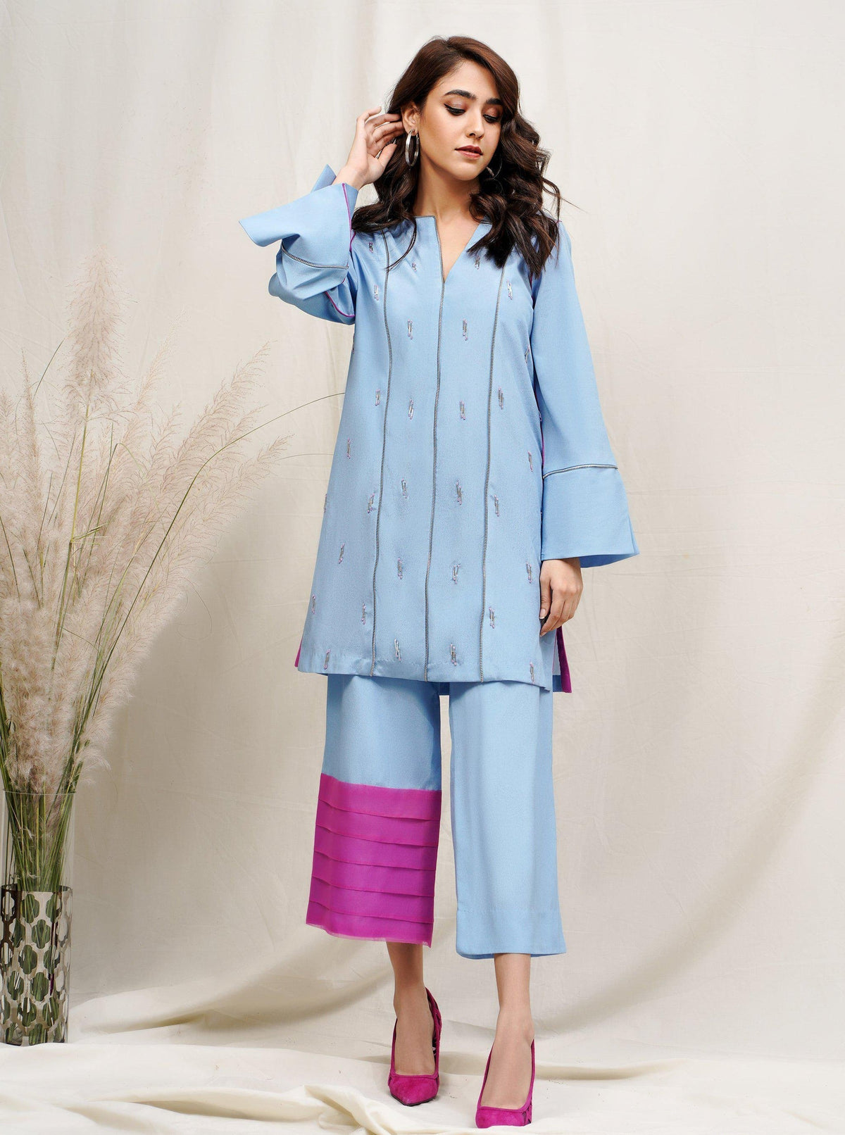 Hana | Rococo Ready to Wear | Flawless Fuschia (ROCOB-06) -  Hana Ladies Clothes - Original Designer Dress - House of Maryam