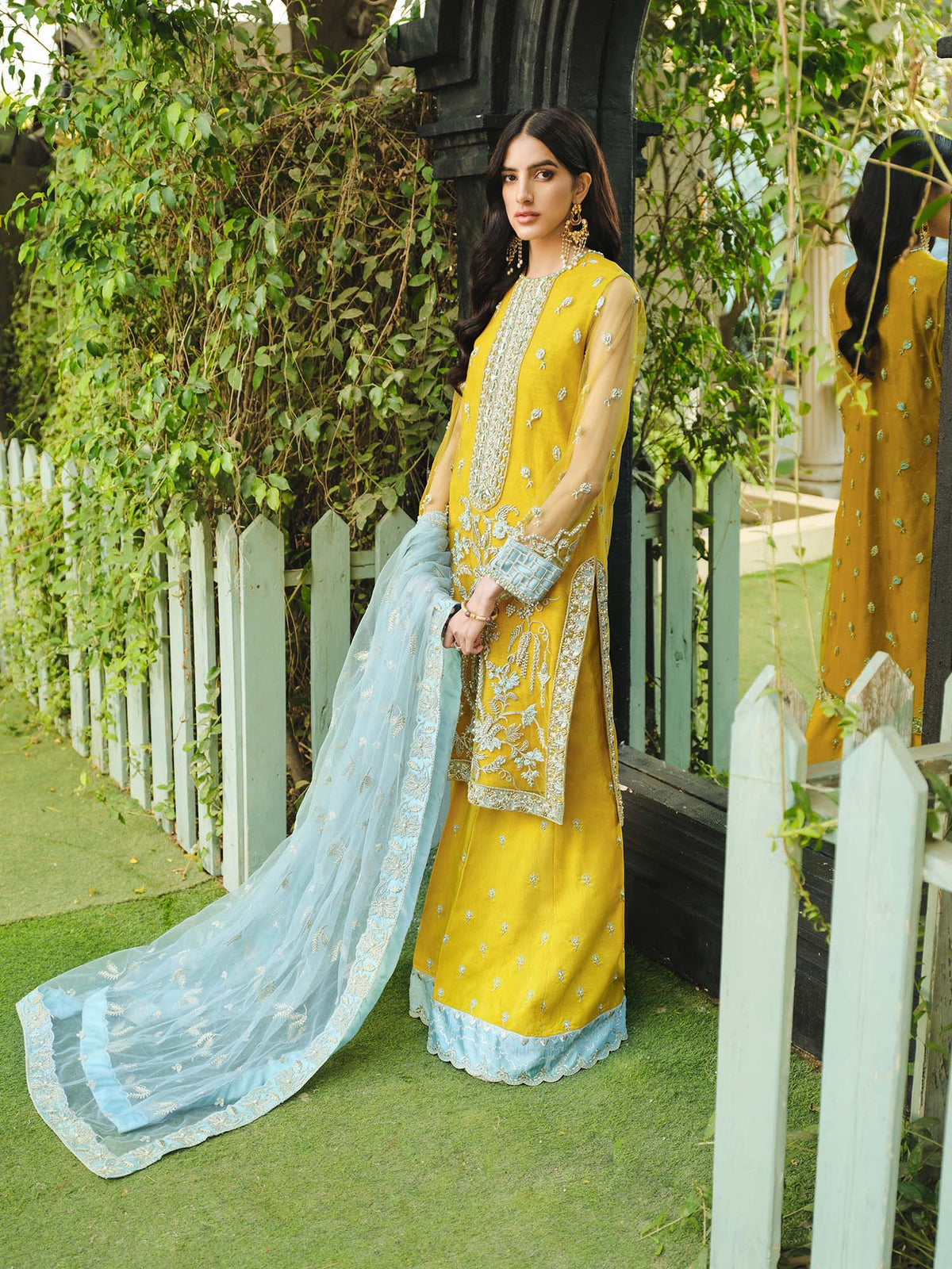 Nuriyaa | Gusel Formals | Azure -  Nuriyaa Luxury Pret - Original Designer Dress - House of Maryam