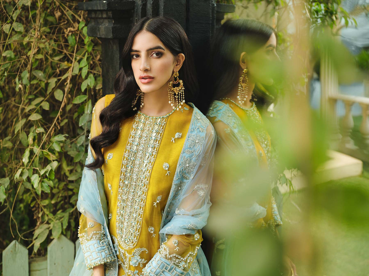 Nuriyaa | Gusel Formals | Azure -  Nuriyaa Luxury Pret - Original Designer Dress - House of Maryam