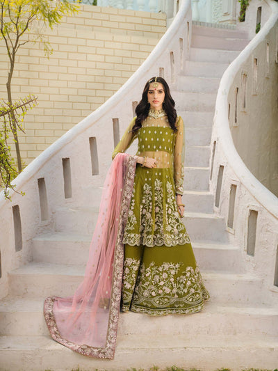 Nuriyaa | Gusel Formals | Yesil -  Nuriyaa Luxury Pret - Original Designer Dress - House of Maryam