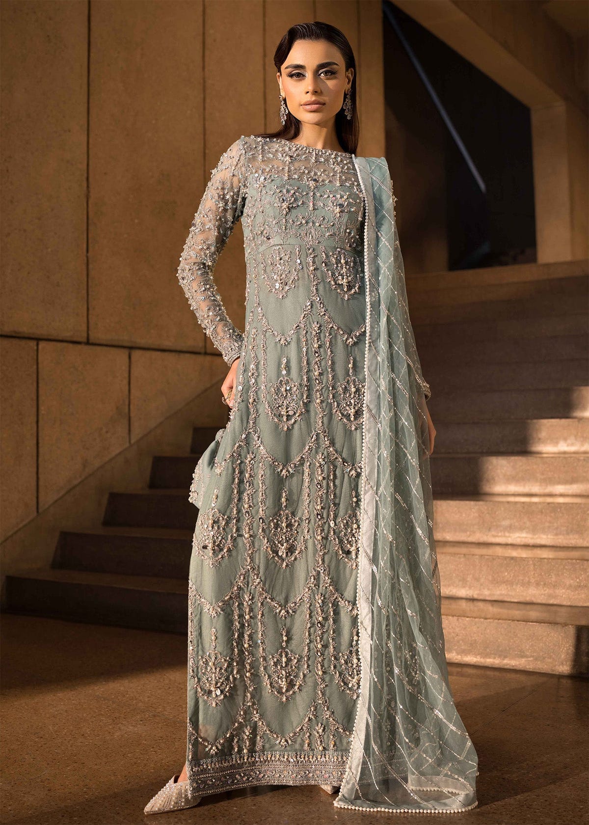 Mahum Asad | Dream a Little Dream of Me | Trap -  Mahum Asad Ladies Clothes - Original Designer Dress - House of Maryam
