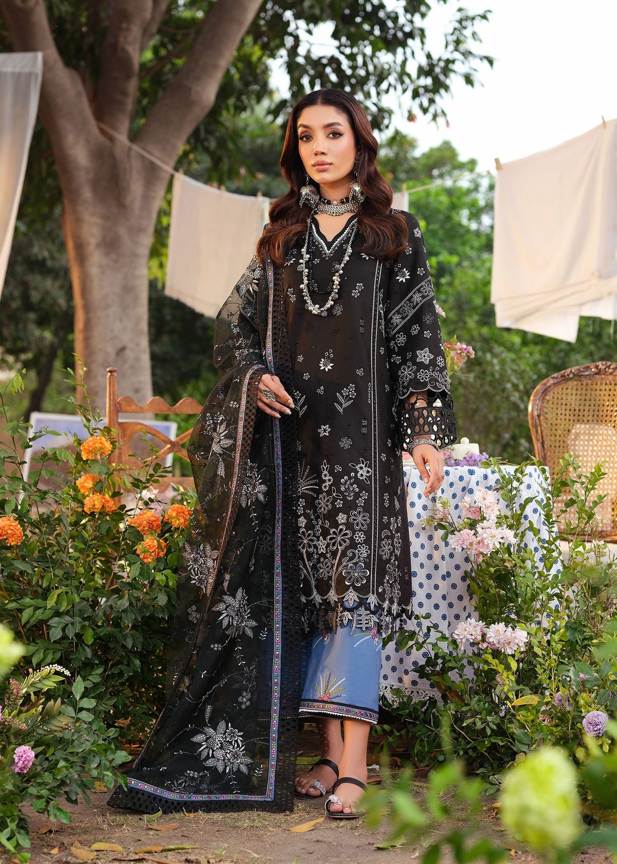 Zarizaa | Echelon Lawn | MIDNIGHT -  Zarizaa Ladies Clothes - Original Designer Dress - House of Maryam