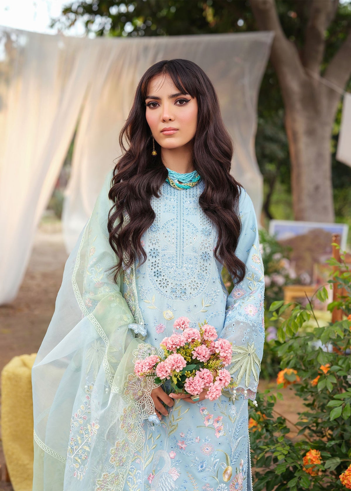 Zarizaa | Echelon Lawn | AZURE -  Zarizaa Ladies Clothes - Original Designer Dress - House of Maryam