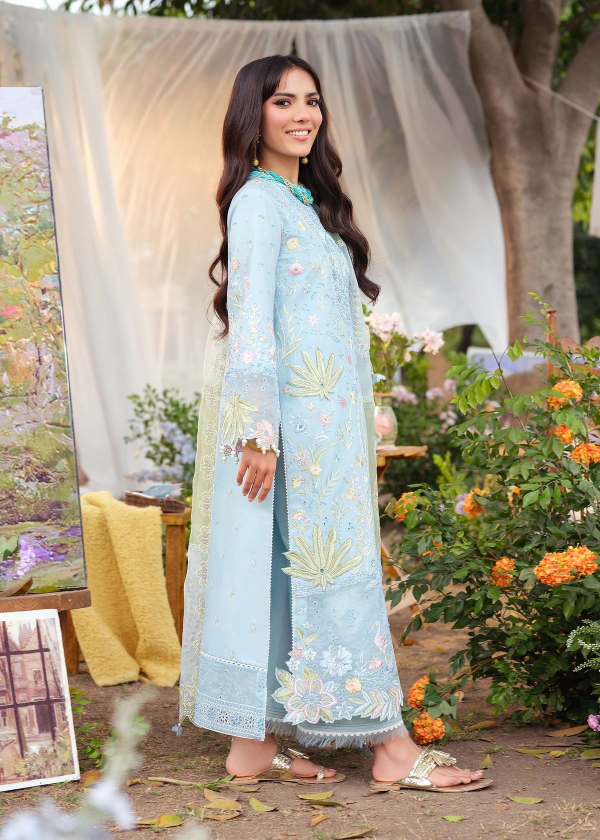 Zarizaa | Echelon Lawn | AZURE -  Zarizaa Ladies Clothes - Original Designer Dress - House of Maryam