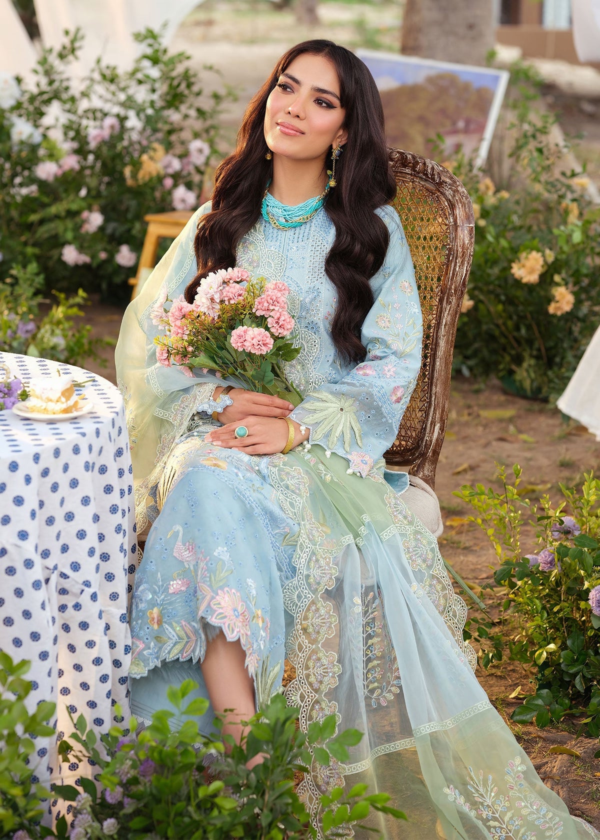 Zarizaa | Echelon Lawn | AZURE -  Zarizaa Ladies Clothes - Original Designer Dress - House of Maryam