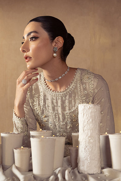Cross Stitch | Wedding Pret | Noor-E-Chashm-3PC Organza Embroidered Pret