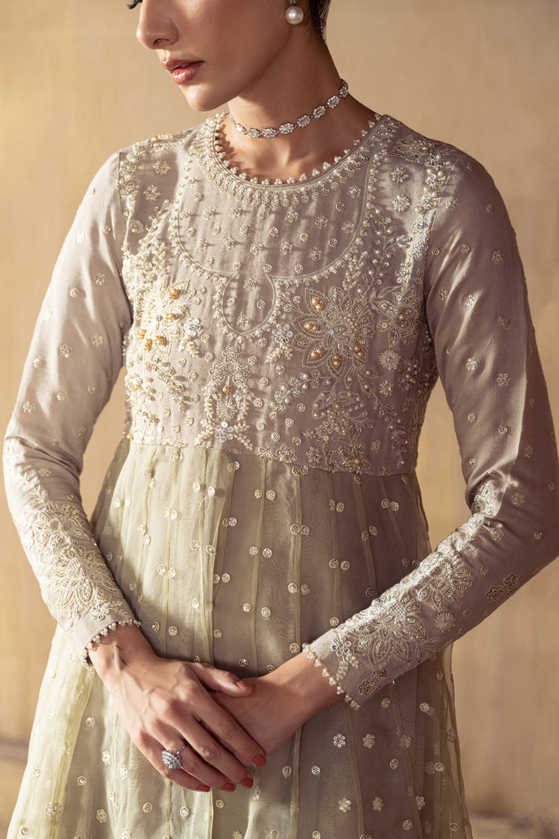 Cross Stitch | Wedding Pret | Noor-E-Chashm-3PC Organza Embroidered Pret