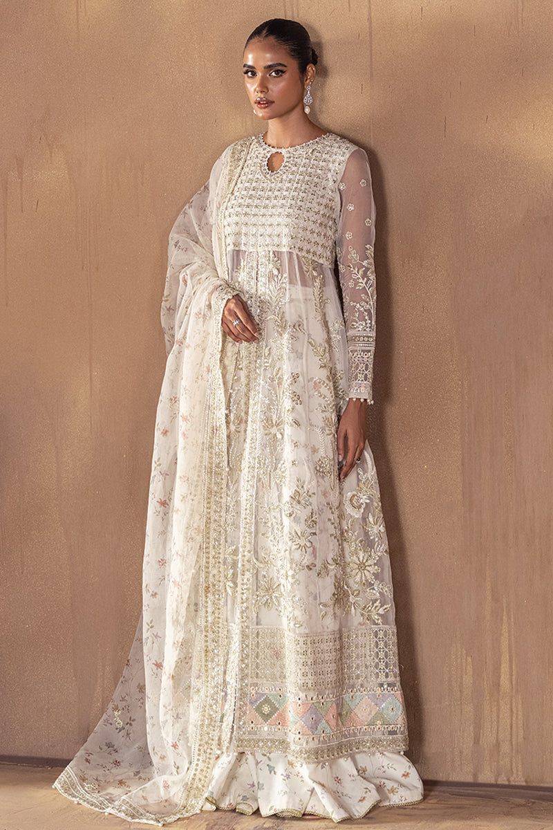 Cross Stitch | Wedding Pret | Ghazal-3PC Organza Embroidered Pret