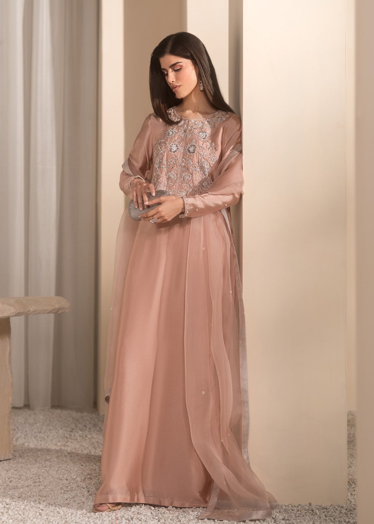 Mahum Asad | Breaking the Bar | Bare Blush -  Mahum Asad Ladies Clothes - Original Designer Dress - House of Maryam