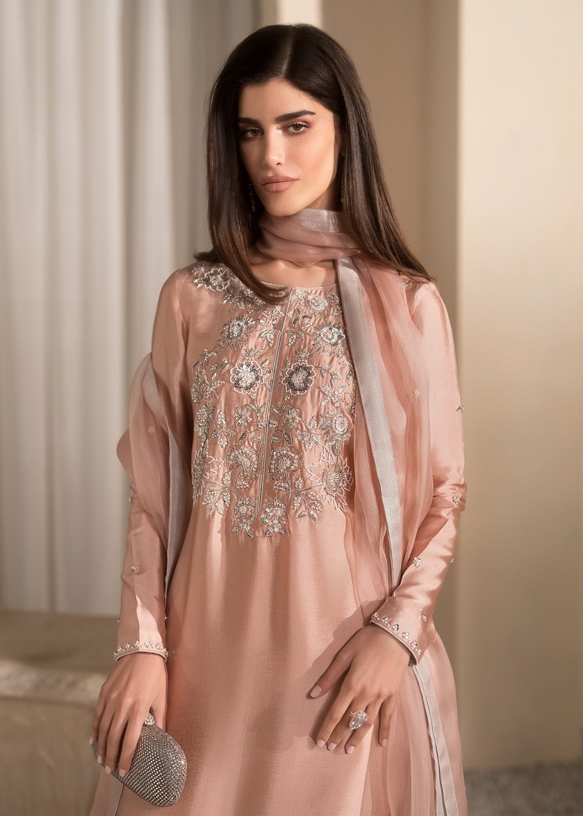 Mahum Asad | Breaking the Bar | Bare Blush -  Mahum Asad Ladies Clothes - Original Designer Dress - House of Maryam