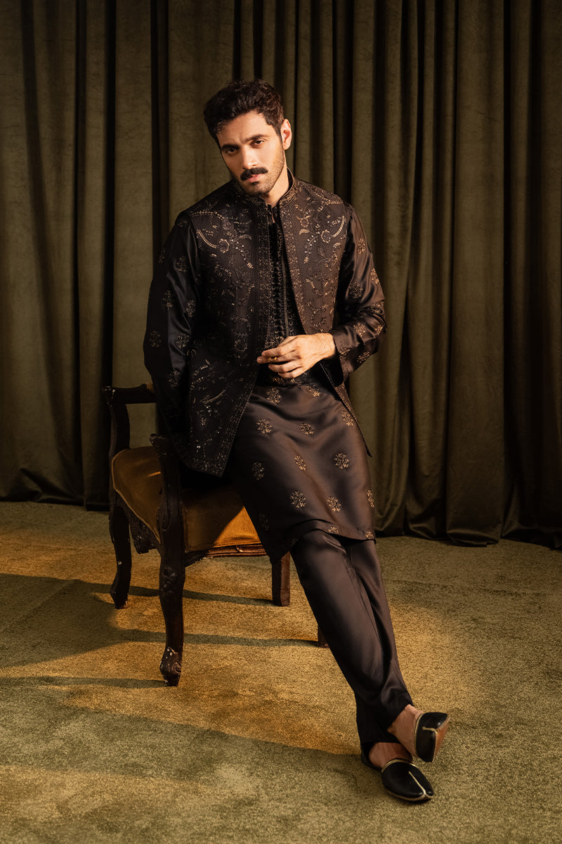 Republic By Omar Farooq | Luxury Rtw | 'Shariq' Waistcoat -  Republic by Omar Farooq Luxury RTW - Original Designer Dress - House of Maryam