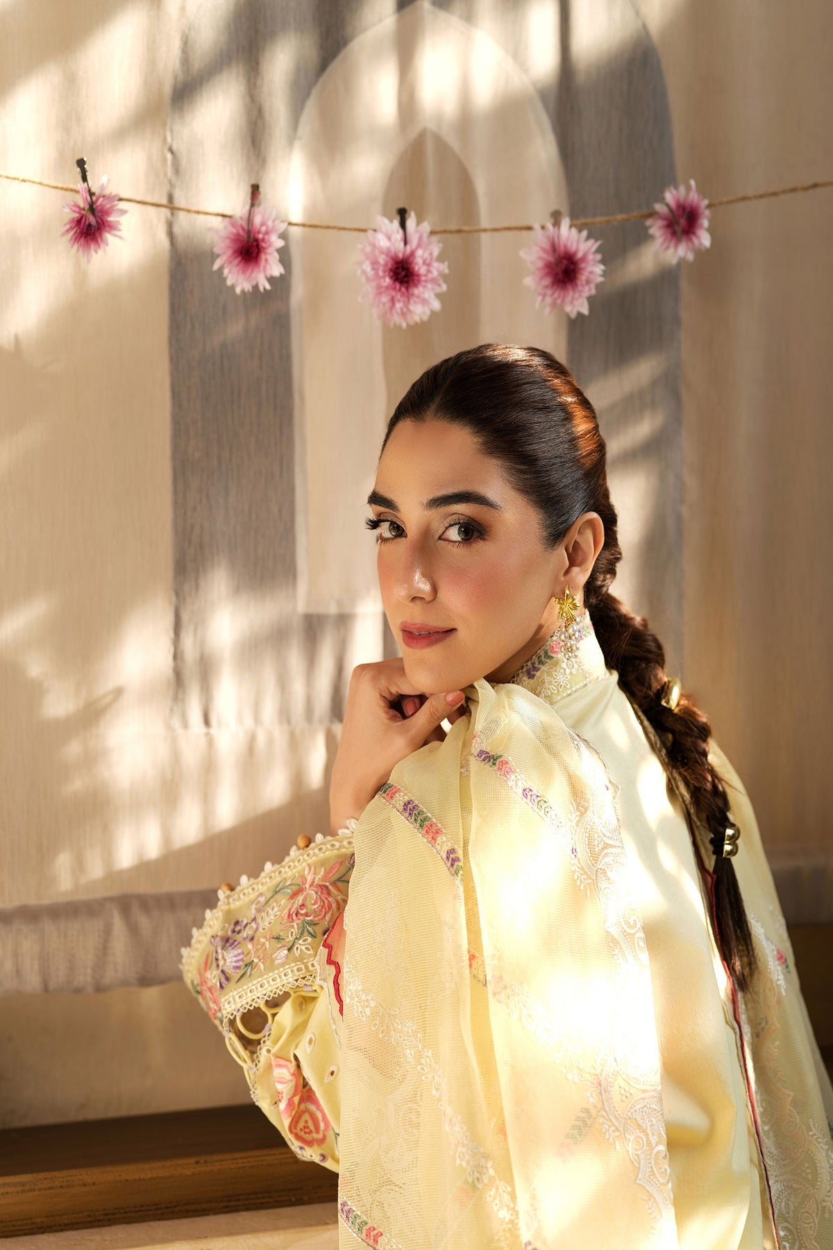 Maryam Hussain | Luxury Lawn 25 | Lemon Garden -  Maryam Hussian Ladies Clothes - Original Designer Dress - House of Maryam
