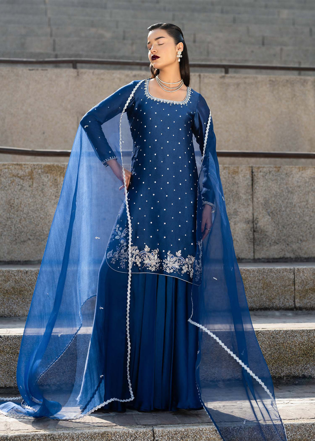 Mahum Asad | Sarai Luxury Formals | Blue Dynasty