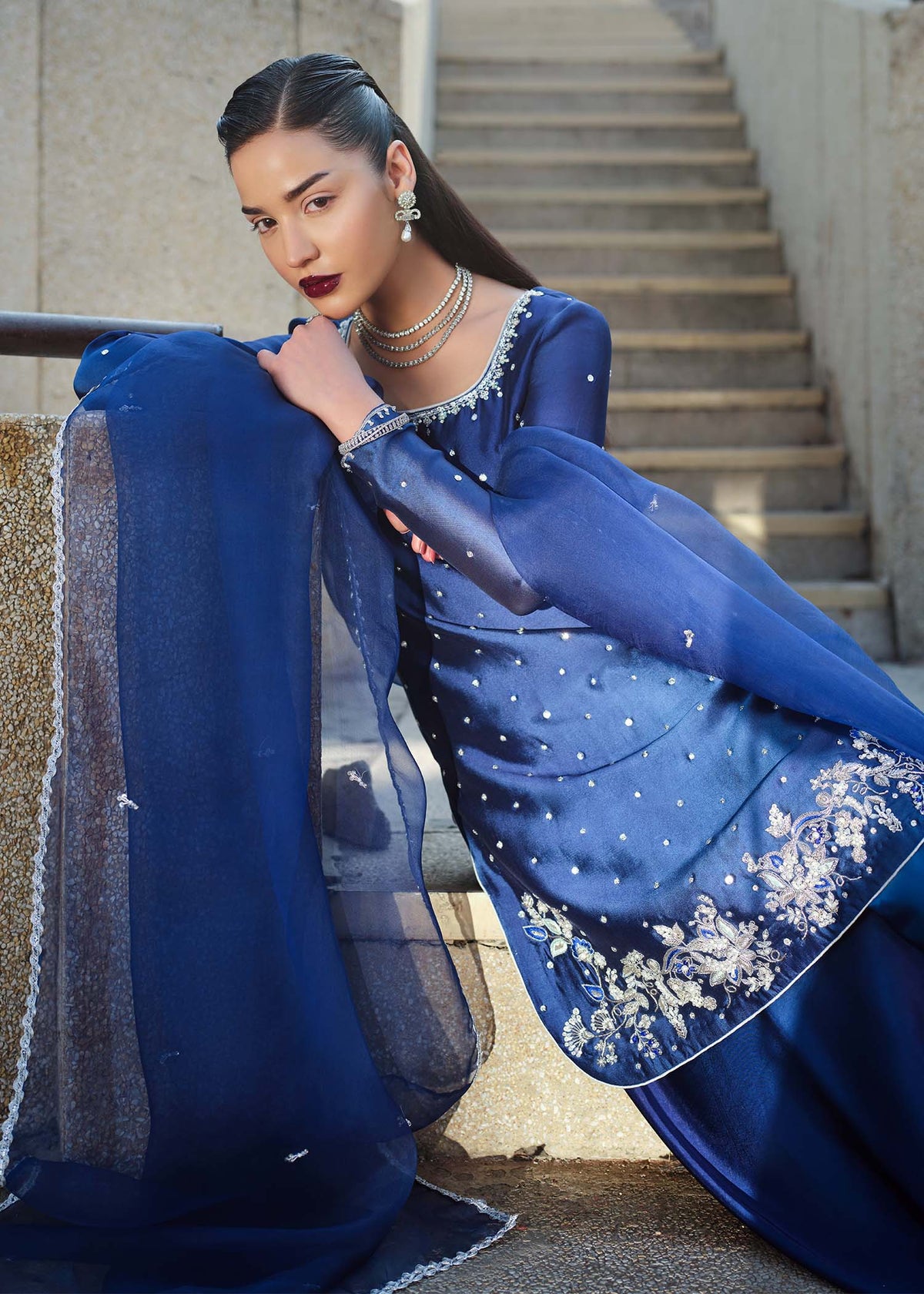 Mahum Asad | Sarai Luxury Formals | Blue Dynasty, image 3