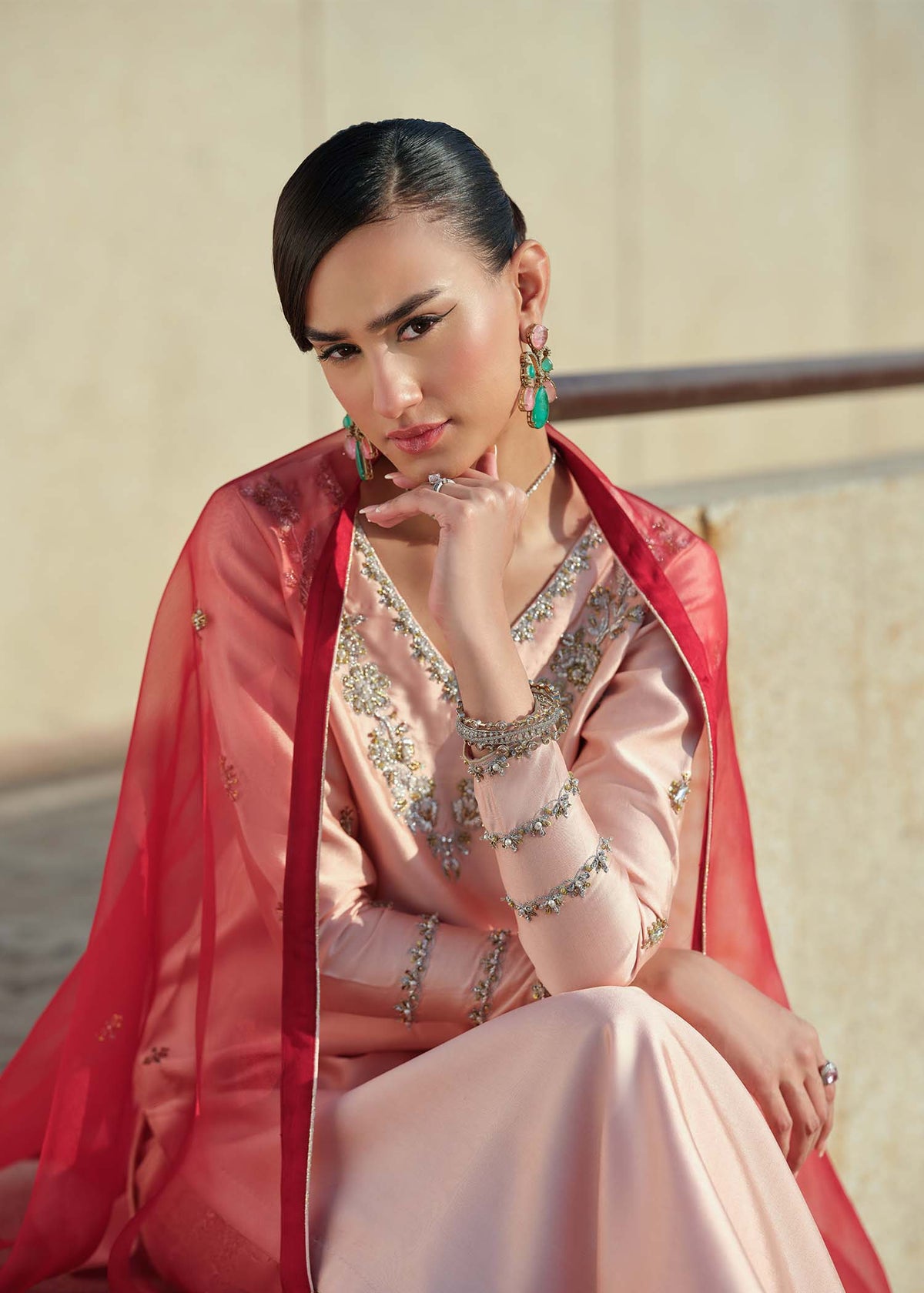 Mahum Asad | Sarai Luxury Formals | Crimson, image 4
