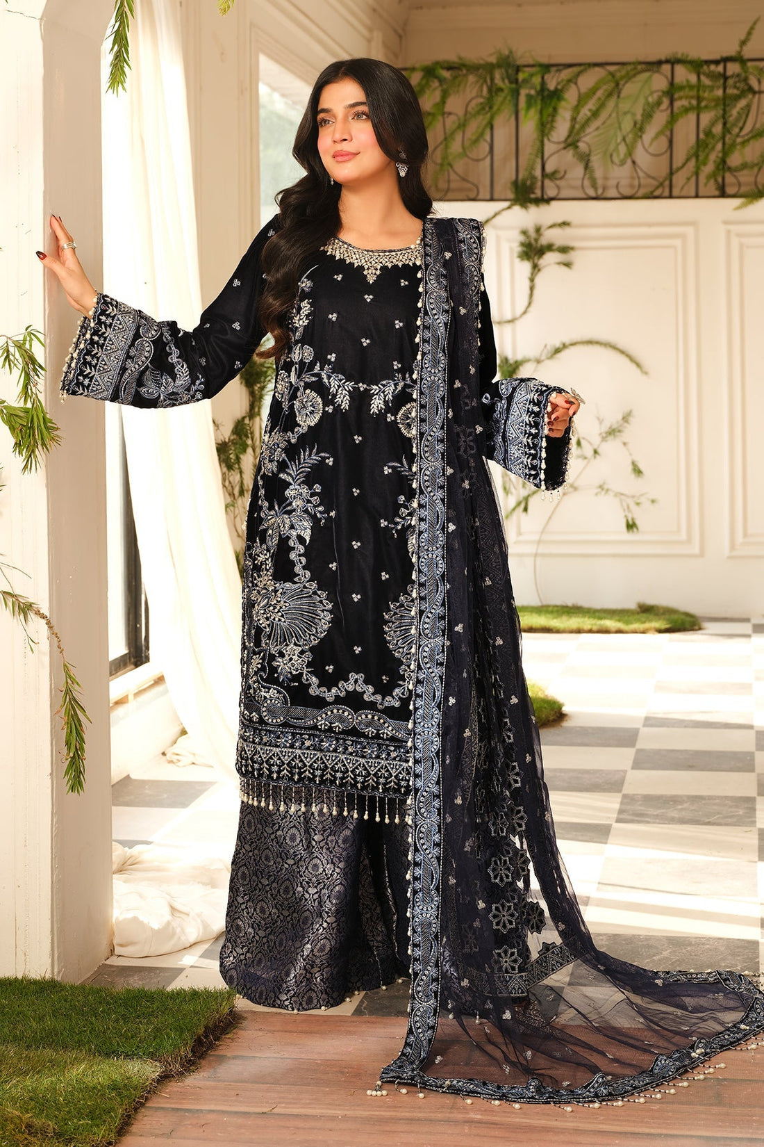Raeesa Premium | Sheen Luxury Velvet | Nura -  Raeesa Premium Ladies Clothes -  House of Maryam