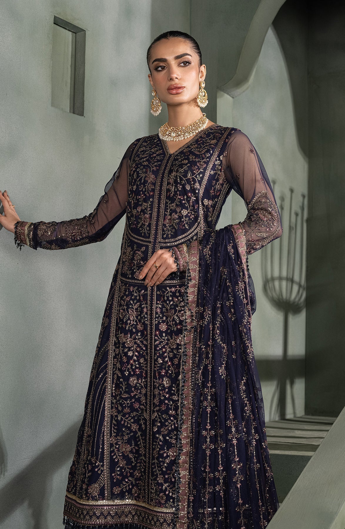 Zarif | Heritage Formals | ZHF 08 SIRENE by Designer Zarif - House of Maryam - Pakistani Designer Ethnic Wear in {{ shop.shopifyCountryName }}