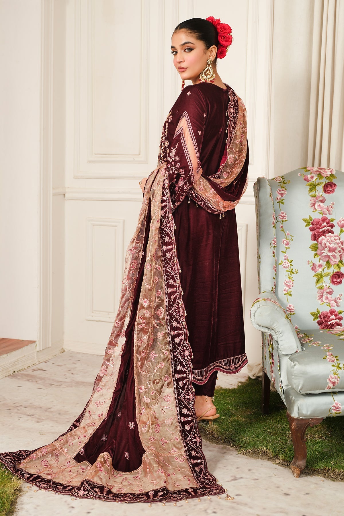 Raeesa Premium | Sheen Luxury Velvet | Poosh -  Raeesa Premium Ladies Clothes - Original Designer Dress - House of Maryam