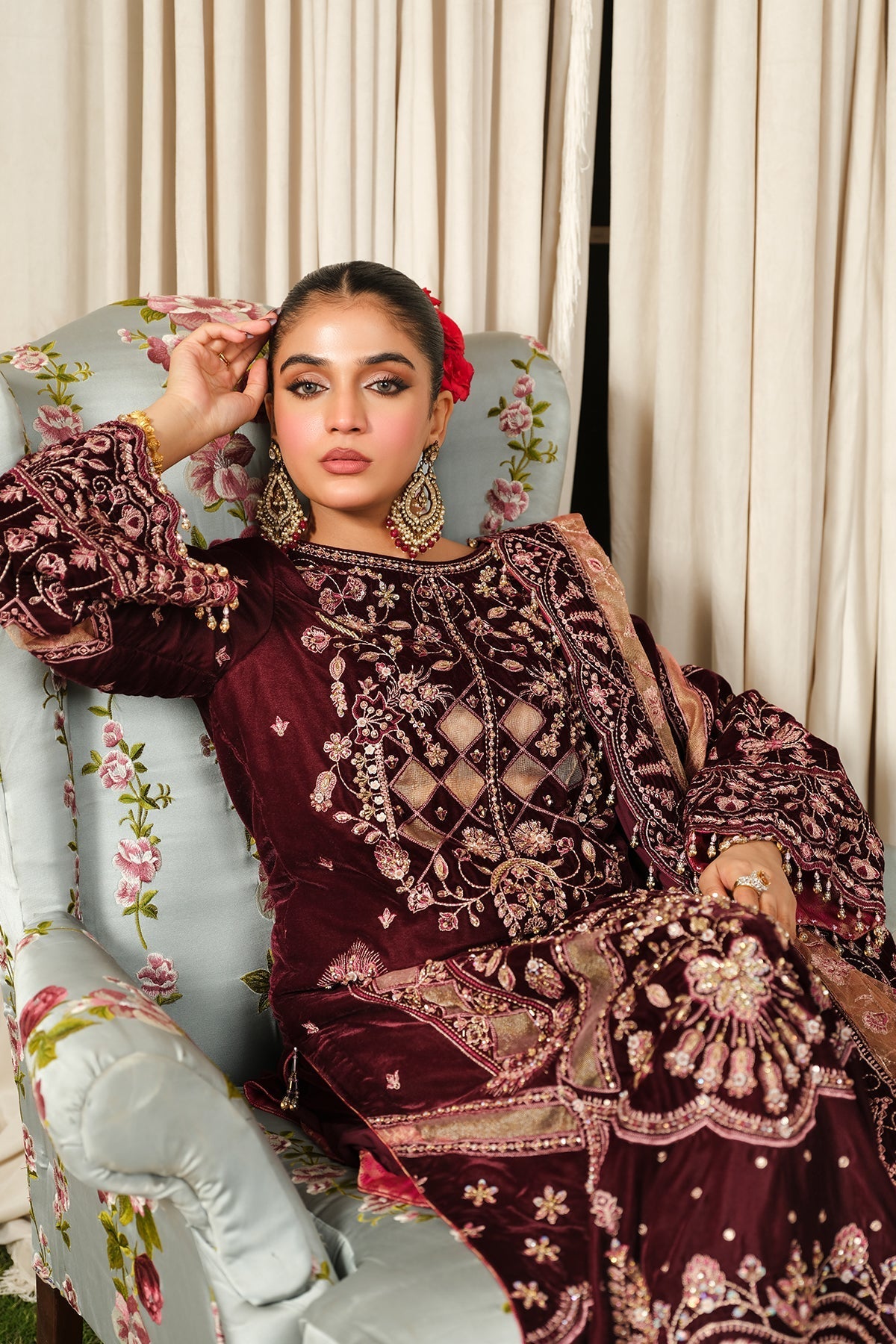 Raeesa Premium | Sheen Luxury Velvet | Poosh -  Raeesa Premium Ladies Clothes - Original Designer Dress - House of Maryam