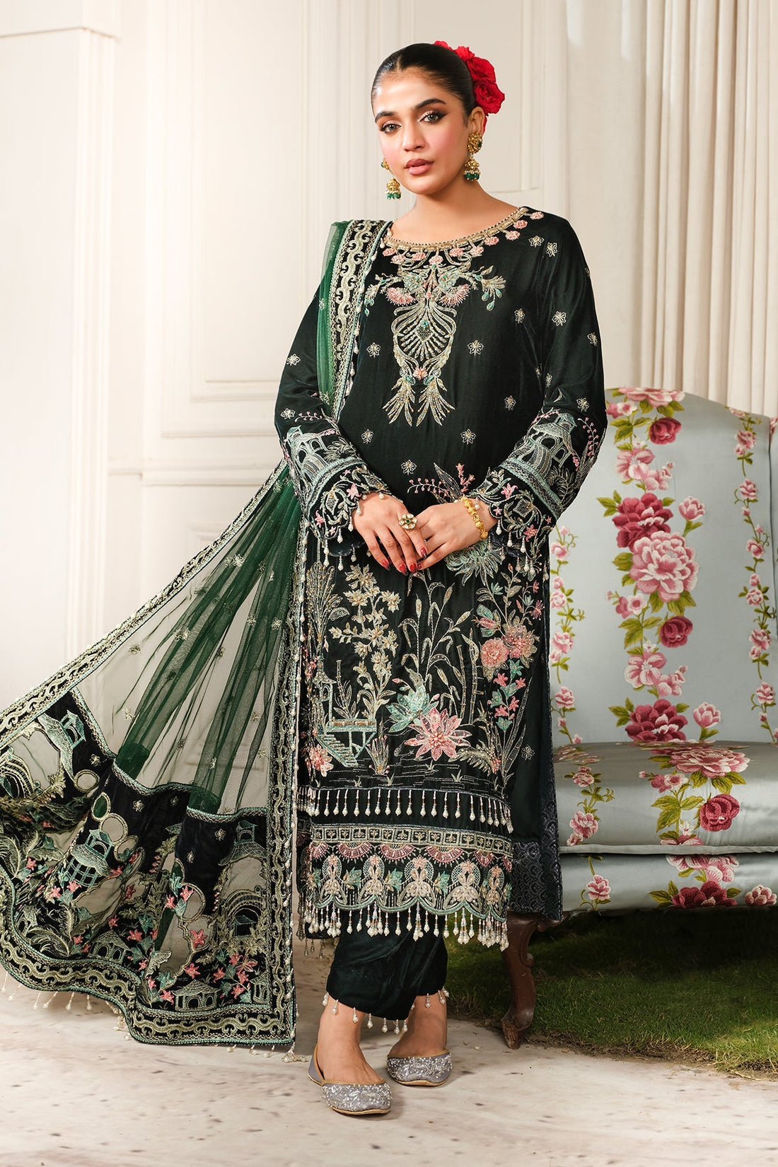 Raeesa Premium | Sheen Luxury Velvet | Talia -  Raeesa Premium Ladies Clothes -  House of Maryam