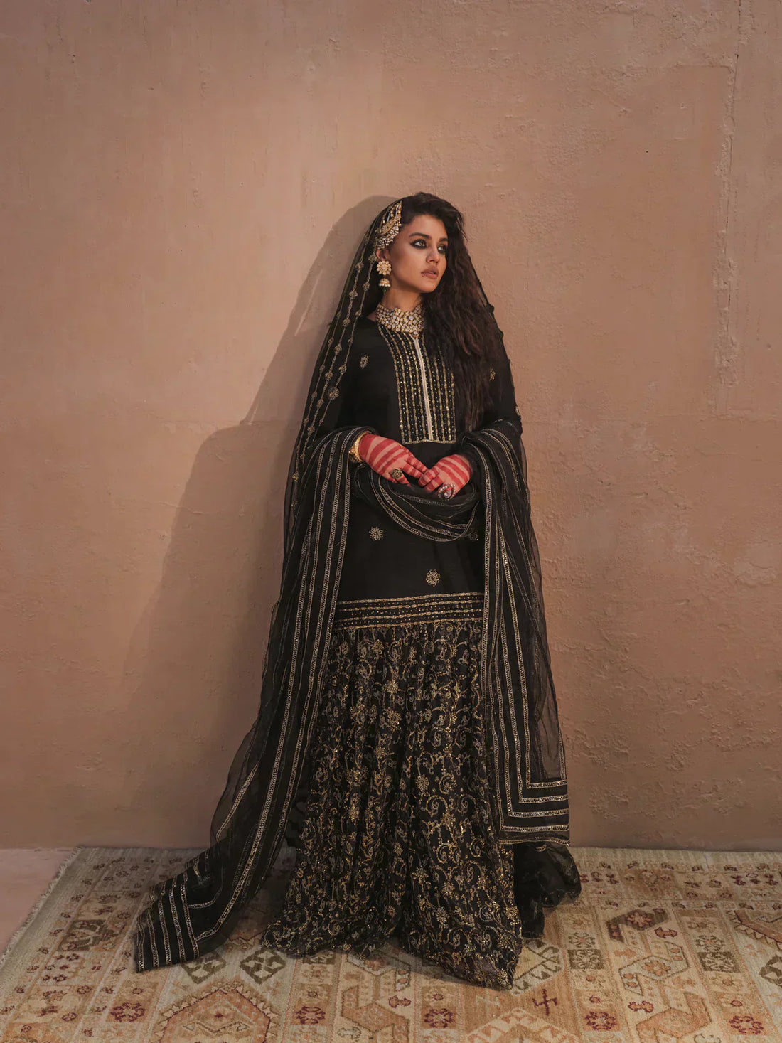 Erum Khan | Shab Siyah 23 | Noor by Designer Erum Khan - House of Maryam - Pakistani Designer Ethnic Wear in {{ shop.shopifyCountryName }}