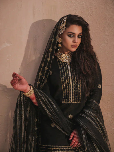 Erum Khan | Shab Siyah 23 | Noor -  Erum Khan Formal - Original Designer Dress - House of Maryam