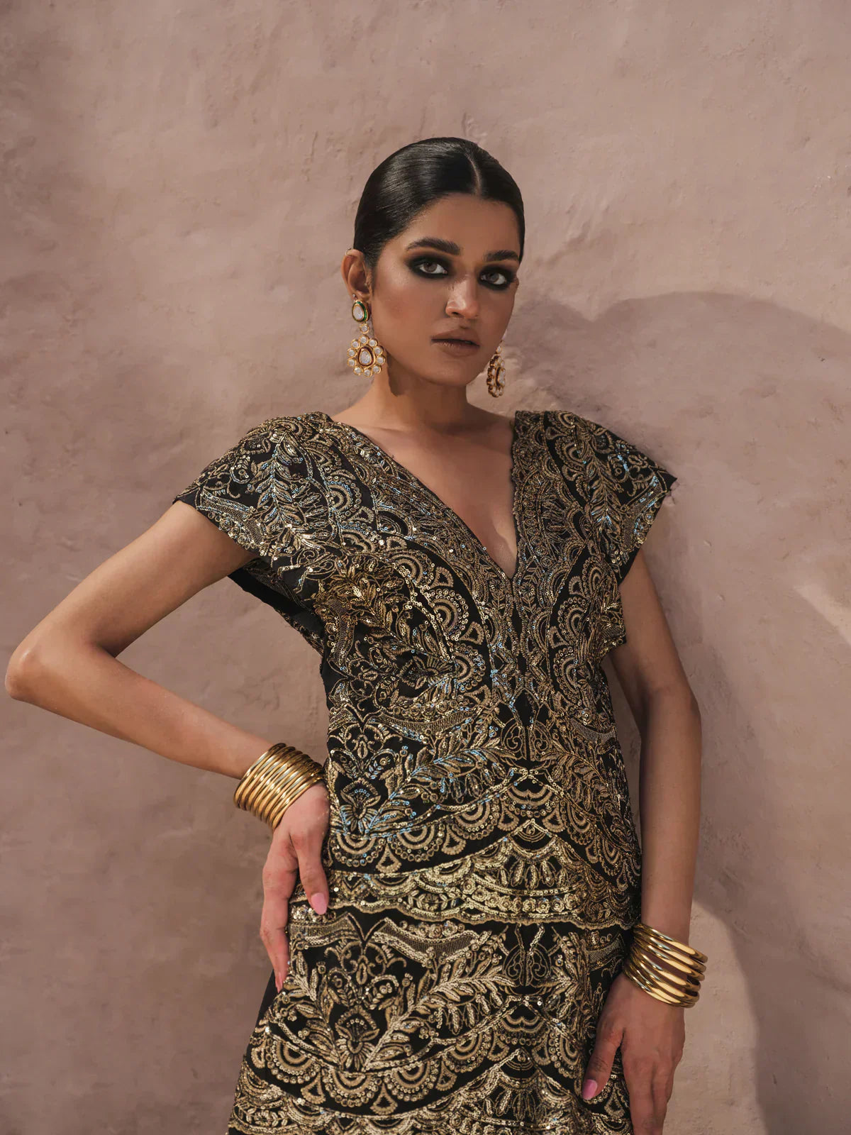 Erum Khan | Shab Siyah 23 | Seraab -  Erum Khan Formal - Original Designer Dress - House of Maryam