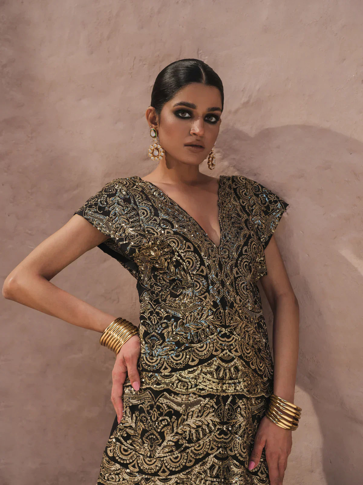 Erum Khan | Shab Siyah 23 | Seraab -  Erum Khan Formal - Original Designer Dress - House of Maryam