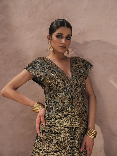 Erum Khan | Shab Siyah 23 | Seraab -  Erum Khan Formal - Original Designer Dress - House of Maryam