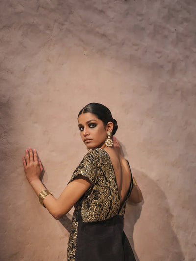 Erum Khan | Shab Siyah 23 | Seraab -  Erum Khan Formal - Original Designer Dress - House of Maryam