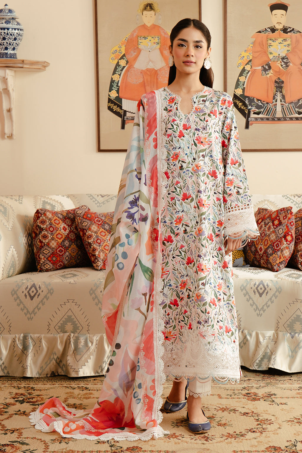 Afrozeh | Malina Lawn Collection| Elira -  Afrozeh Luxury - Original Designer Dress - House of Maryam