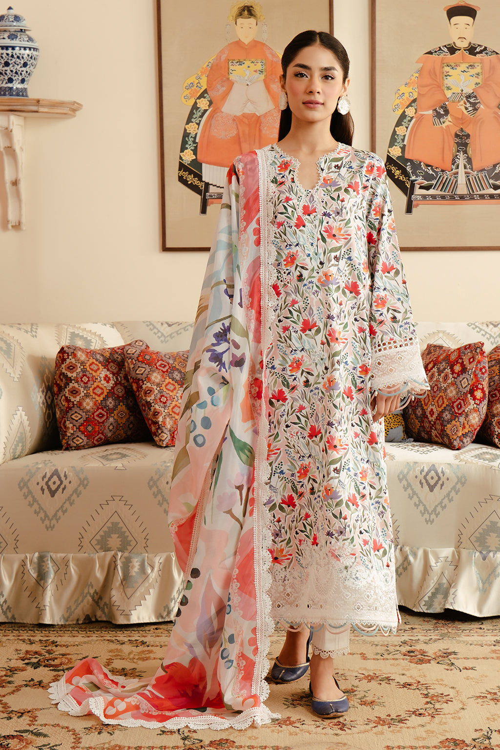 Afrozeh | Malina Lawn Collection| Elira -  Afrozeh Luxury - Original Designer Dress - House of Maryam