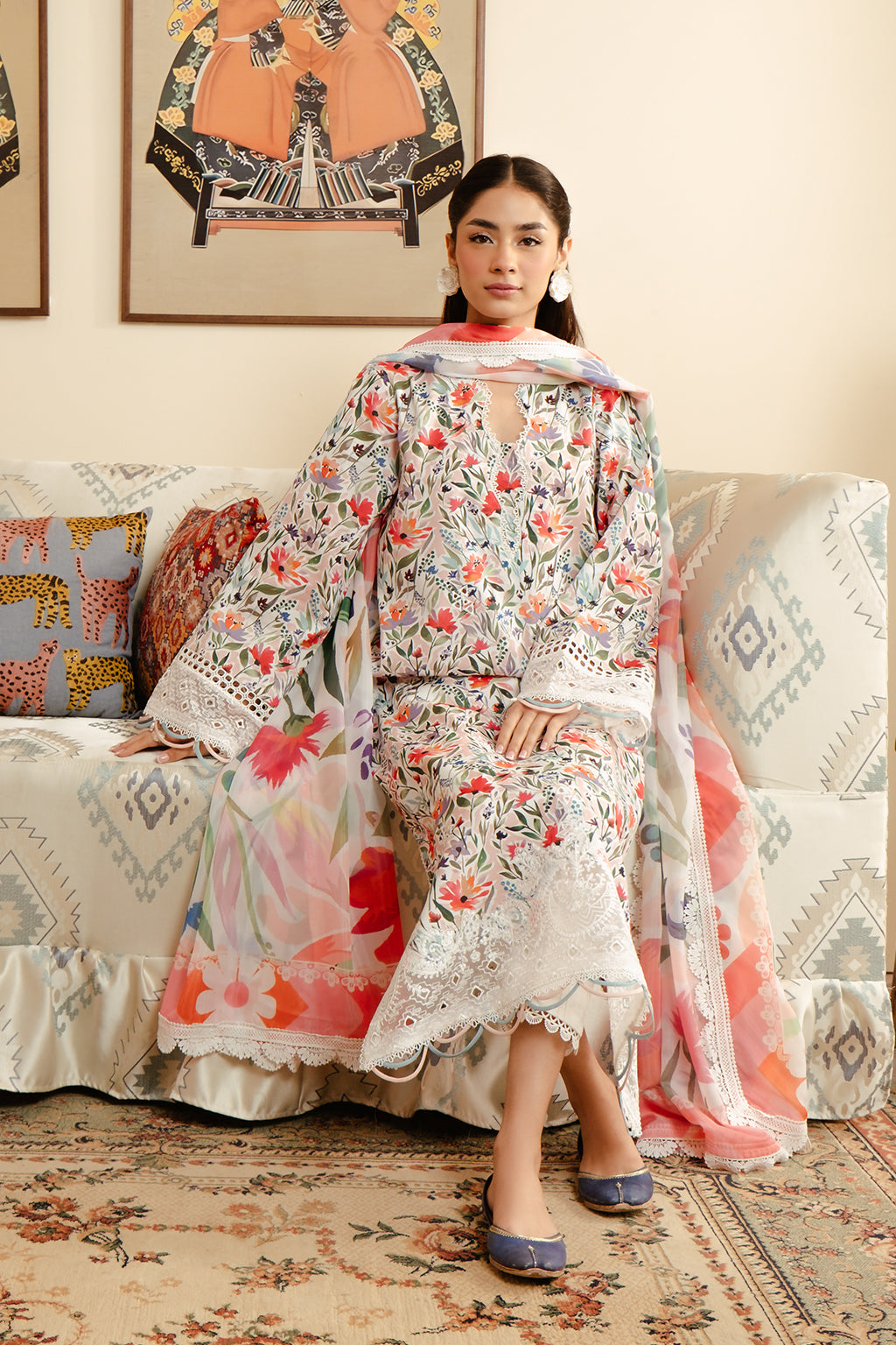Afrozeh | Malina Lawn Collection| Elira -  Afrozeh Luxury - Original Designer Dress - House of Maryam