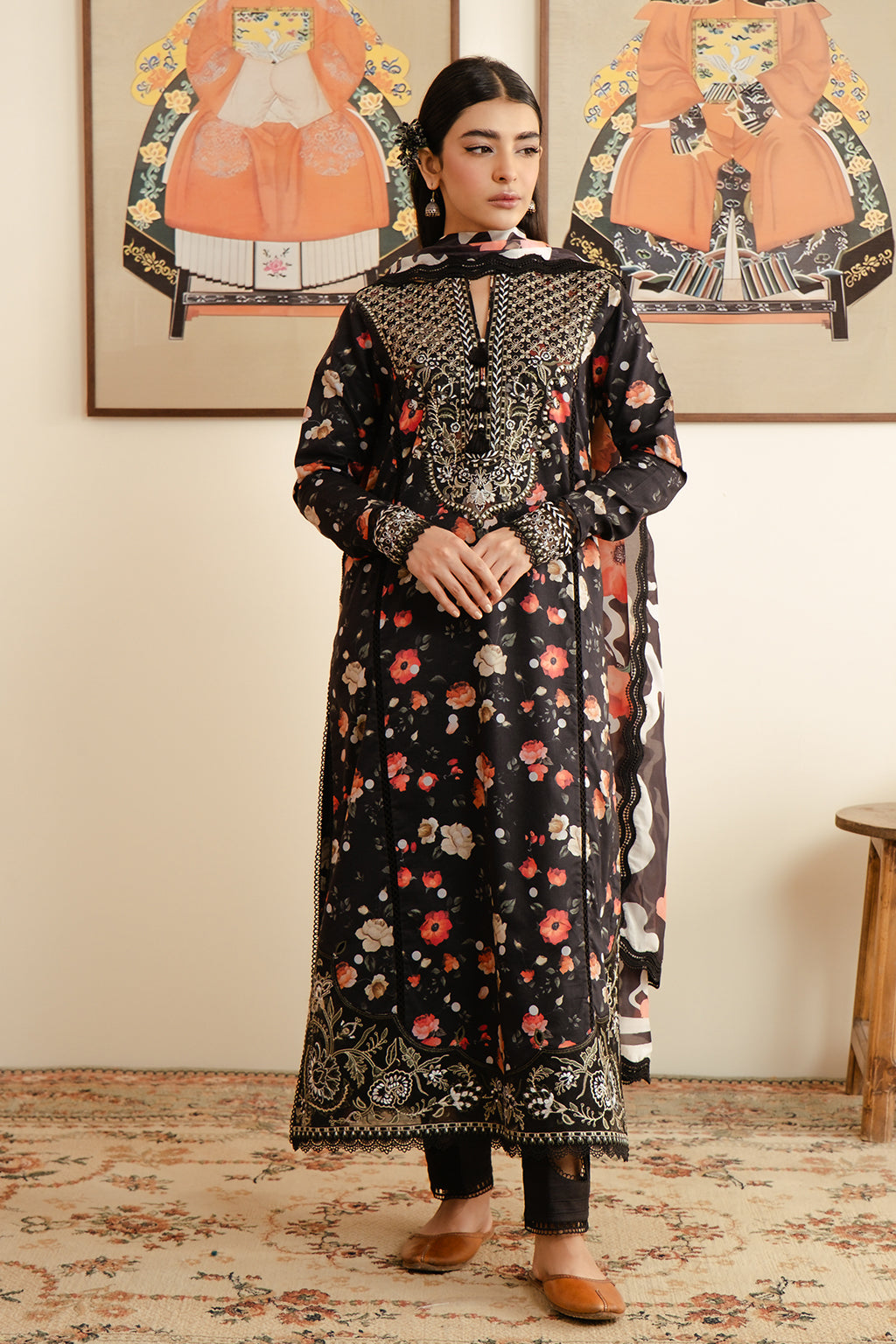 Afrozeh | Malina Lawn Collection| Valeria -  Afrozeh Luxury - Original Designer Dress - House of Maryam