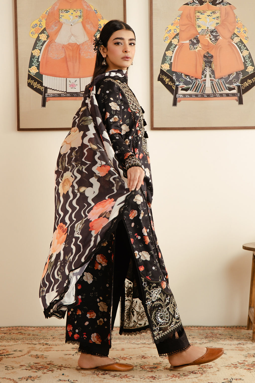 Afrozeh | Malina Lawn Collection| Valeria -  Afrozeh Luxury - Original Designer Dress - House of Maryam