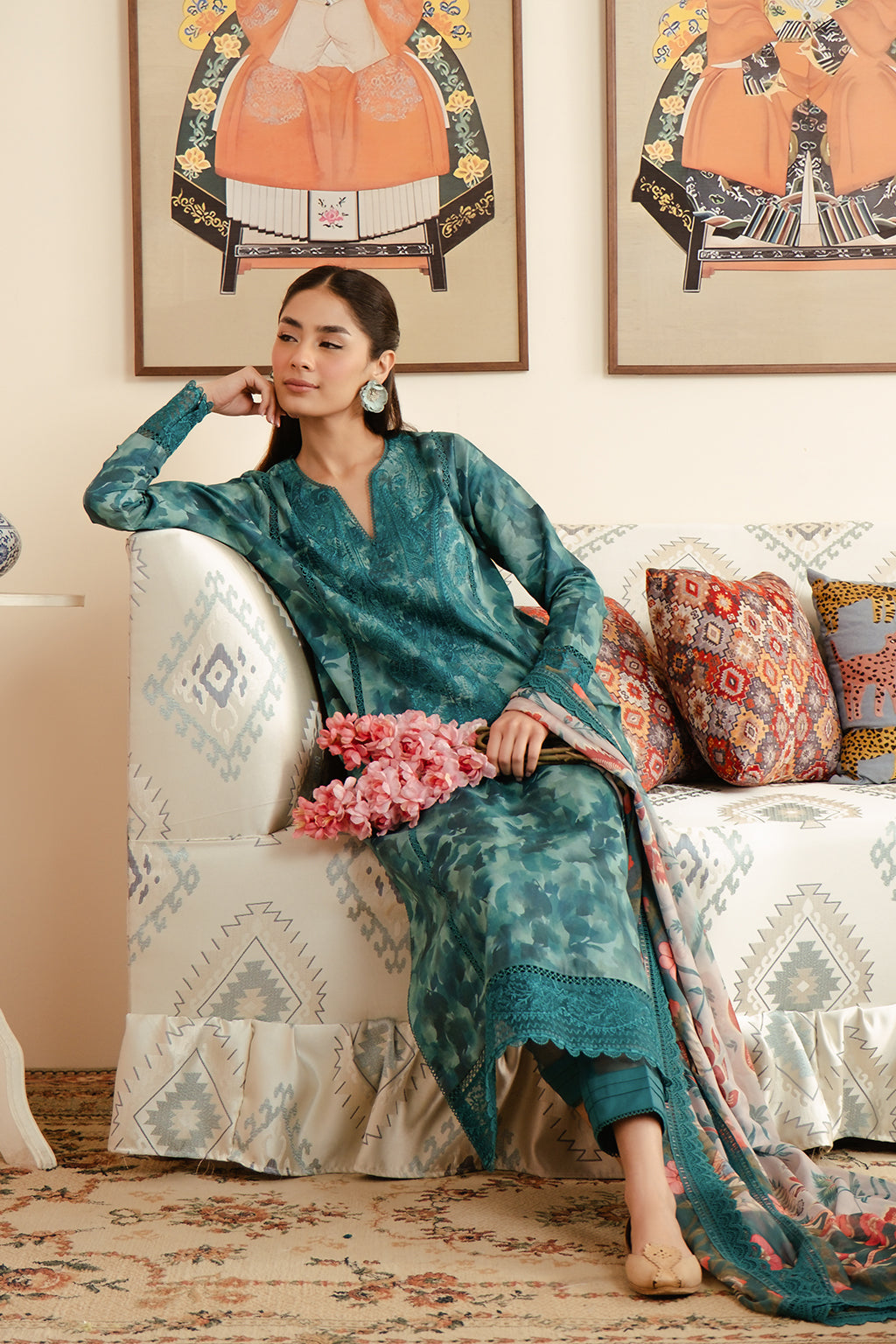Afrozeh | Malina Lawn Collection| Ceila -  Afrozeh Luxury - Original Designer Dress - House of Maryam