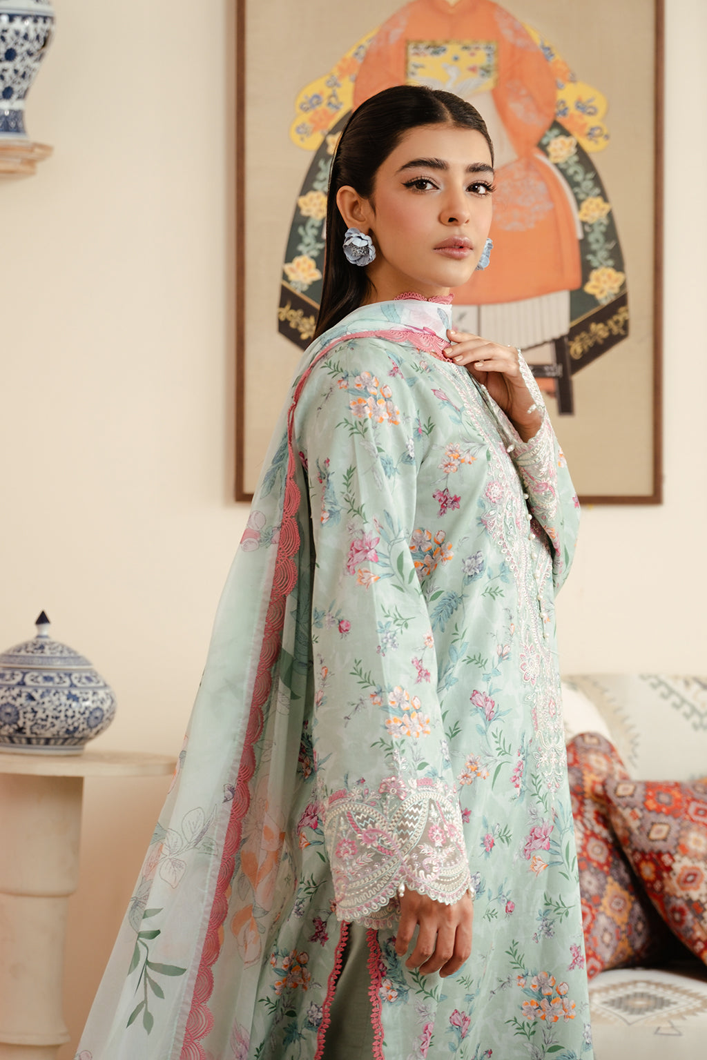 Afrozeh | Malina Lawn Collection| Aruna -  Afrozeh Luxury - Original Designer Dress - House of Maryam