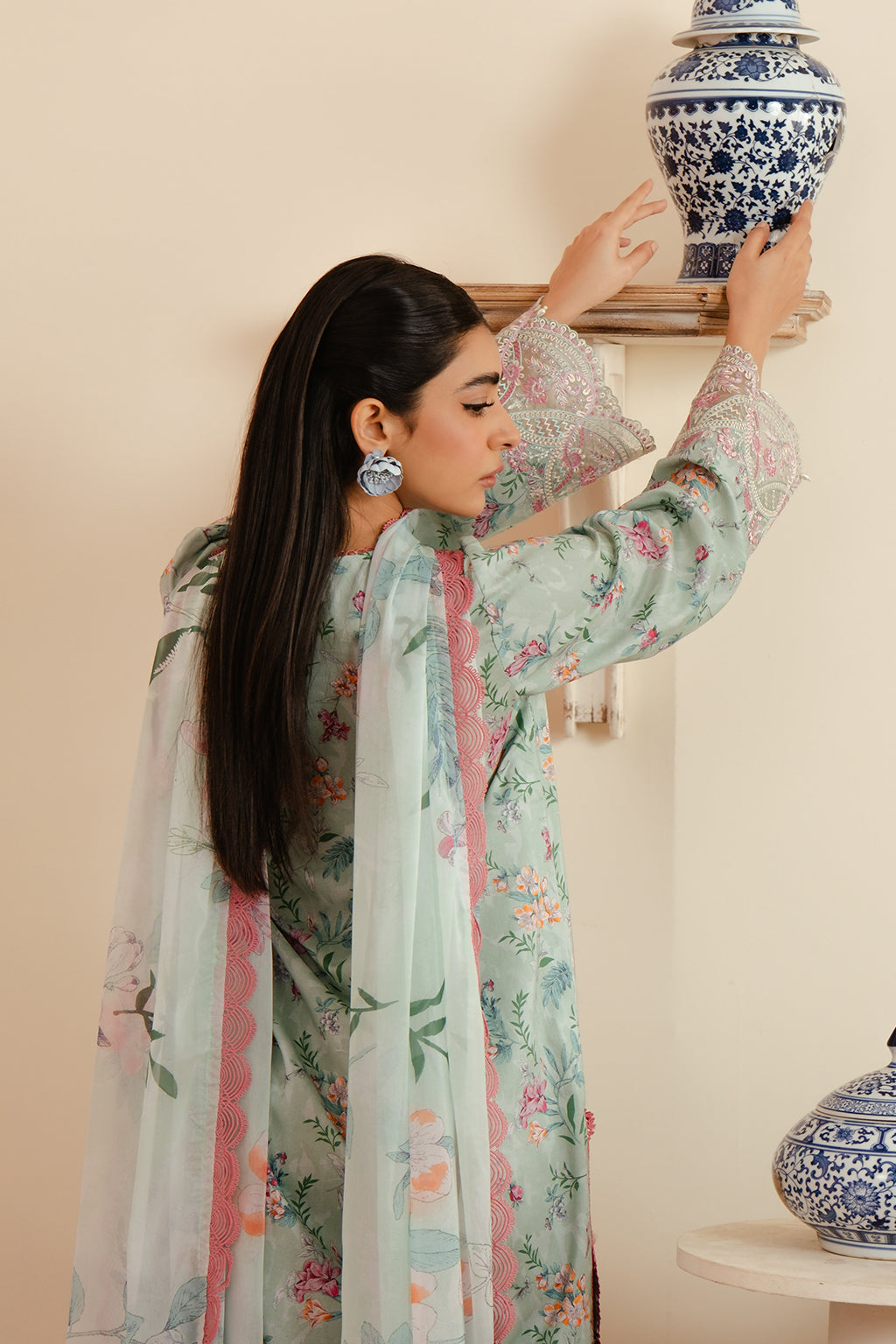Afrozeh | Malina Lawn Collection| Aruna -  Afrozeh Luxury - Original Designer Dress - House of Maryam