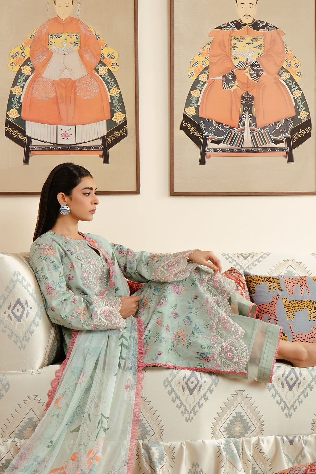 Afrozeh | Malina Lawn Collection| Aruna