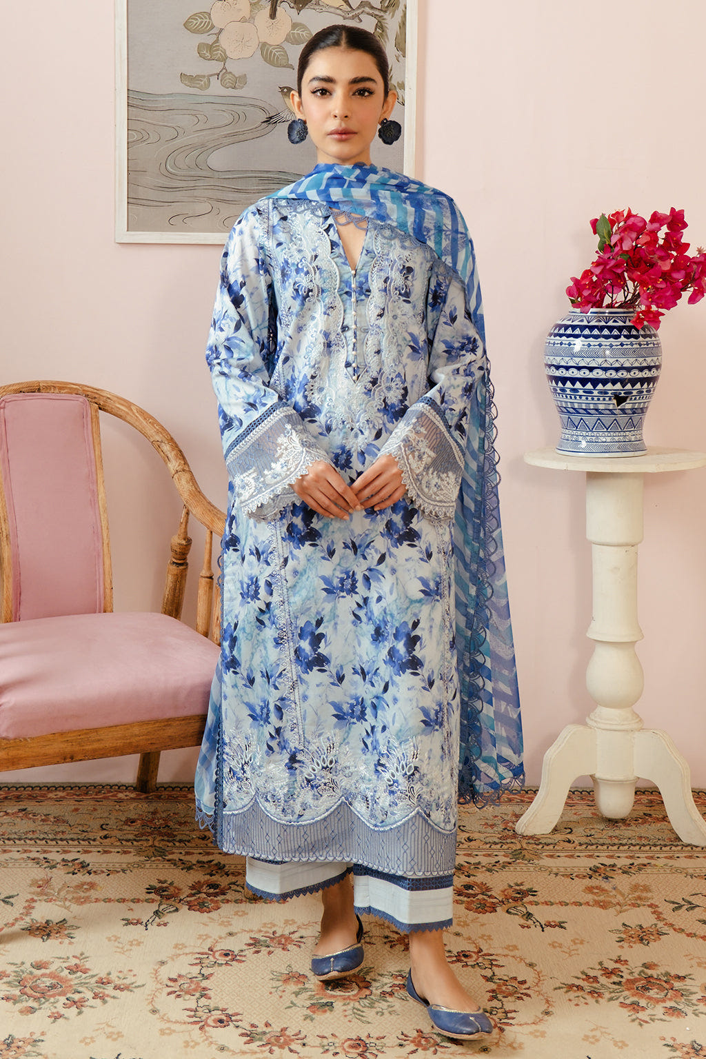 Afrozeh | Malina Lawn Collection| Merial -  Afrozeh Luxury - Original Designer Dress - House of Maryam
