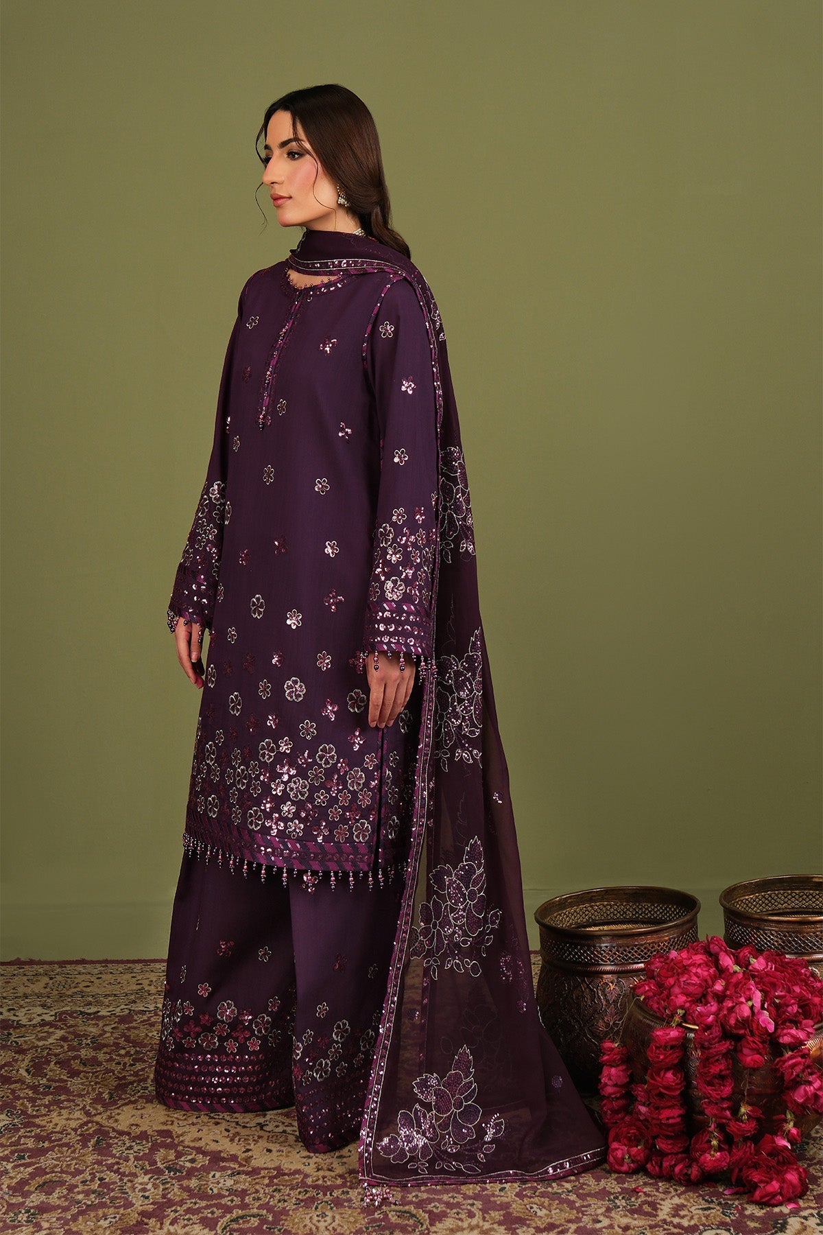 Alizeh | Luxe Raw Silk | AF-RS-09-Mulbery-6