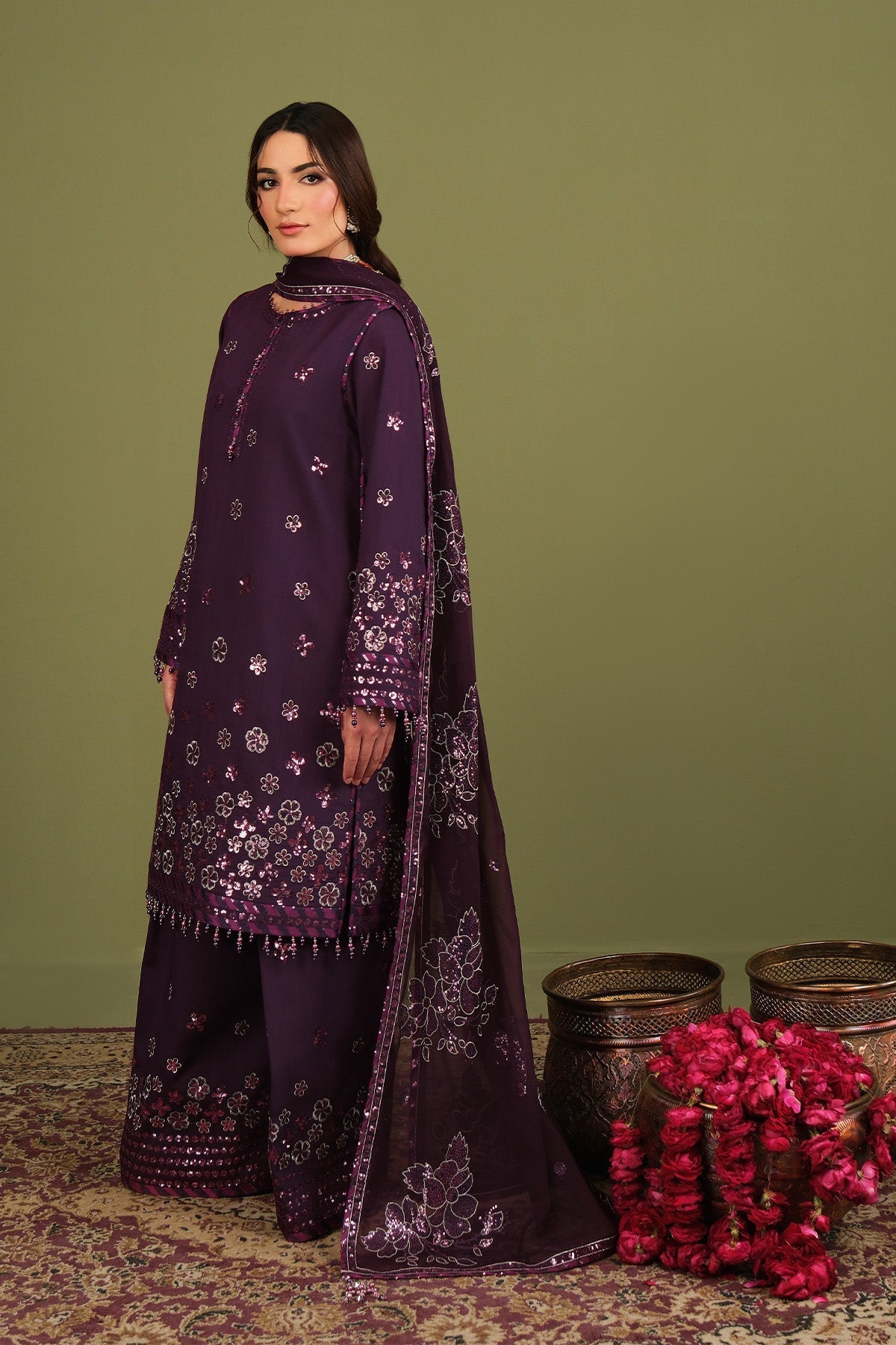 Alizeh | Luxe Raw Silk | AF-RS-09-Mulbery-5