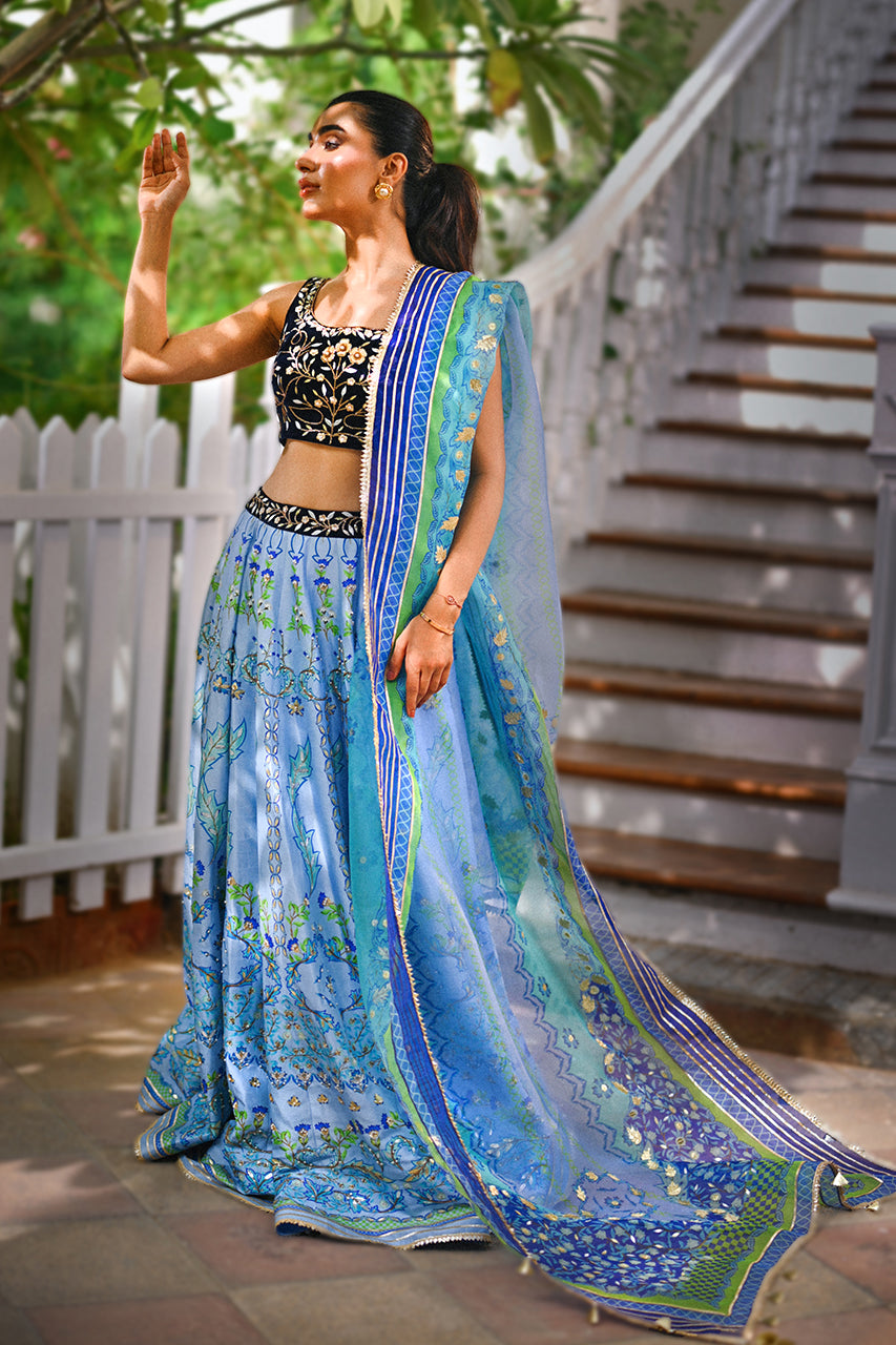Sania Maskatiya | Fall Festive Glimmer | Jade -  Sania Maskatiya Ladies Clothes - Original Designer Dress - House of Maryam