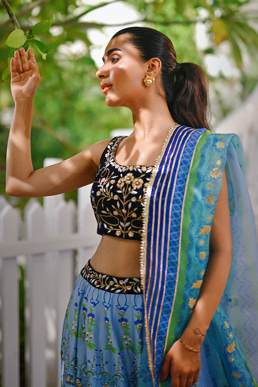 Sania Maskatiya | Fall Festive Glimmer | Jade -  Sania Maskatiya Ladies Clothes - Original Designer Dress - House of Maryam
